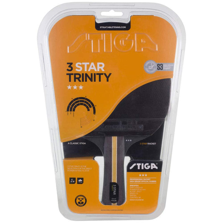 STIGA Tischtennisschläger Trinity 3-Sterne, schwarz/rot Einzelbett, Einzelbett