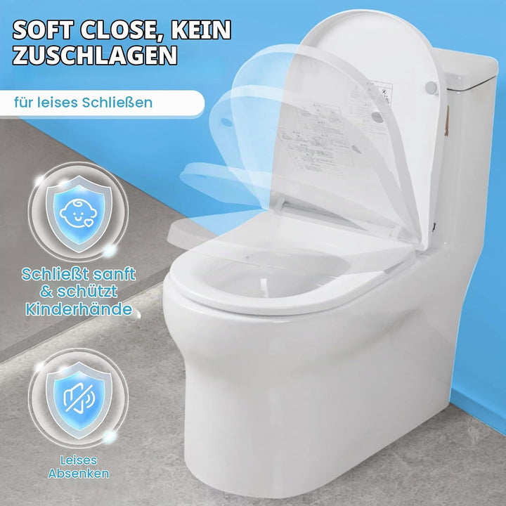 Smart Toilettensitz, Beheizter WC Sitz mit Nachtlicht