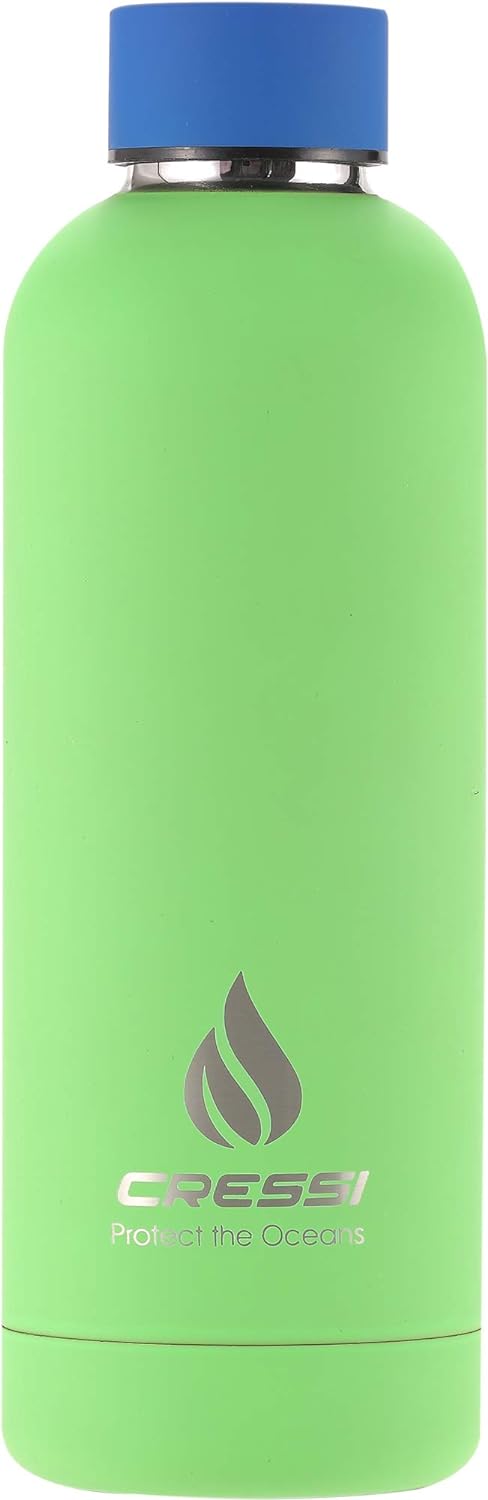 Cressi Unisex-Adult Rubber Coated Thermal Flask 500 Ml Sport-Thermalwasserflasche, gummiert 500 ml F