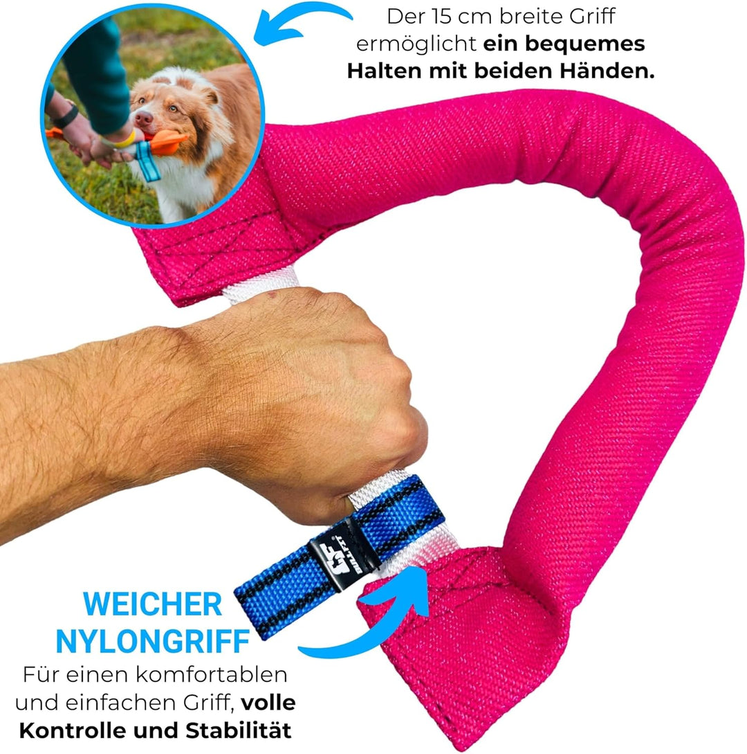 Bull Fit Hufeisen Beisswurst für Hunde 30 cm, Sehr Robustes Hundespielzeug zum Training, Tauziehen u