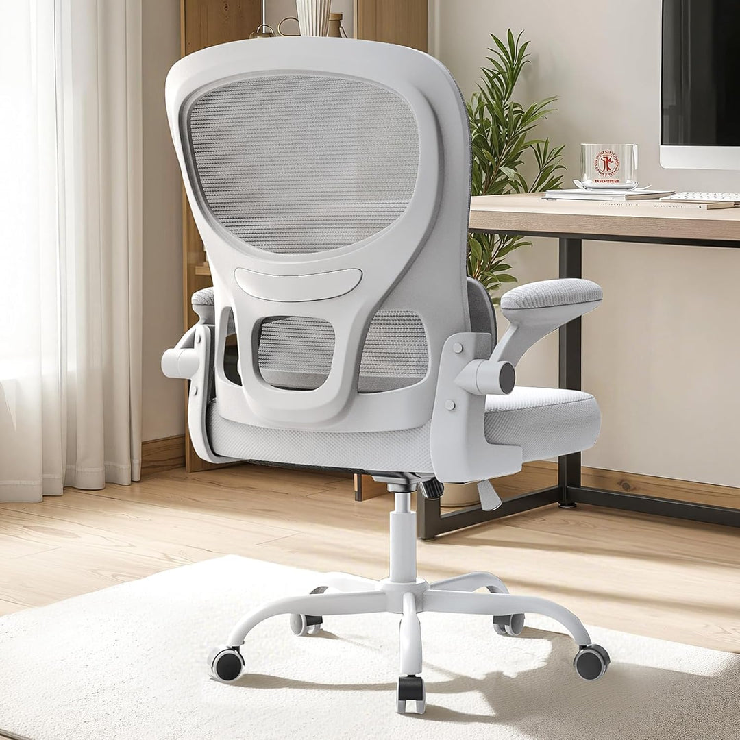 naspaluro Bürostuhl, Ergonomischer Schreibtischstuhl mit Armlehnen, Dynamischer Lordosenstütze, Dreh