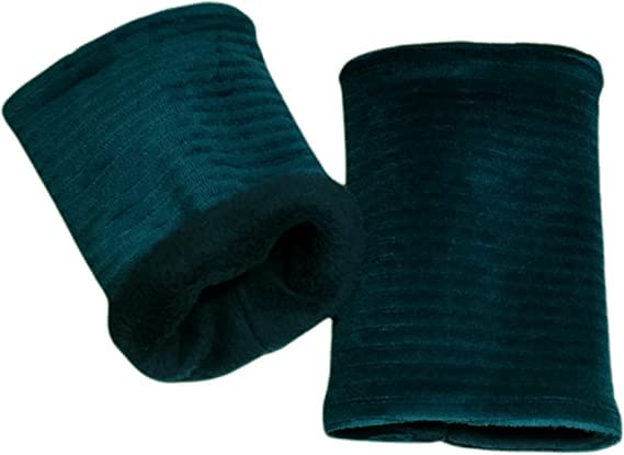 Britta Meier Nicki-Cord-Armstulpen aus der Nähwerkstatt Blau-petrol, Blau-petrol