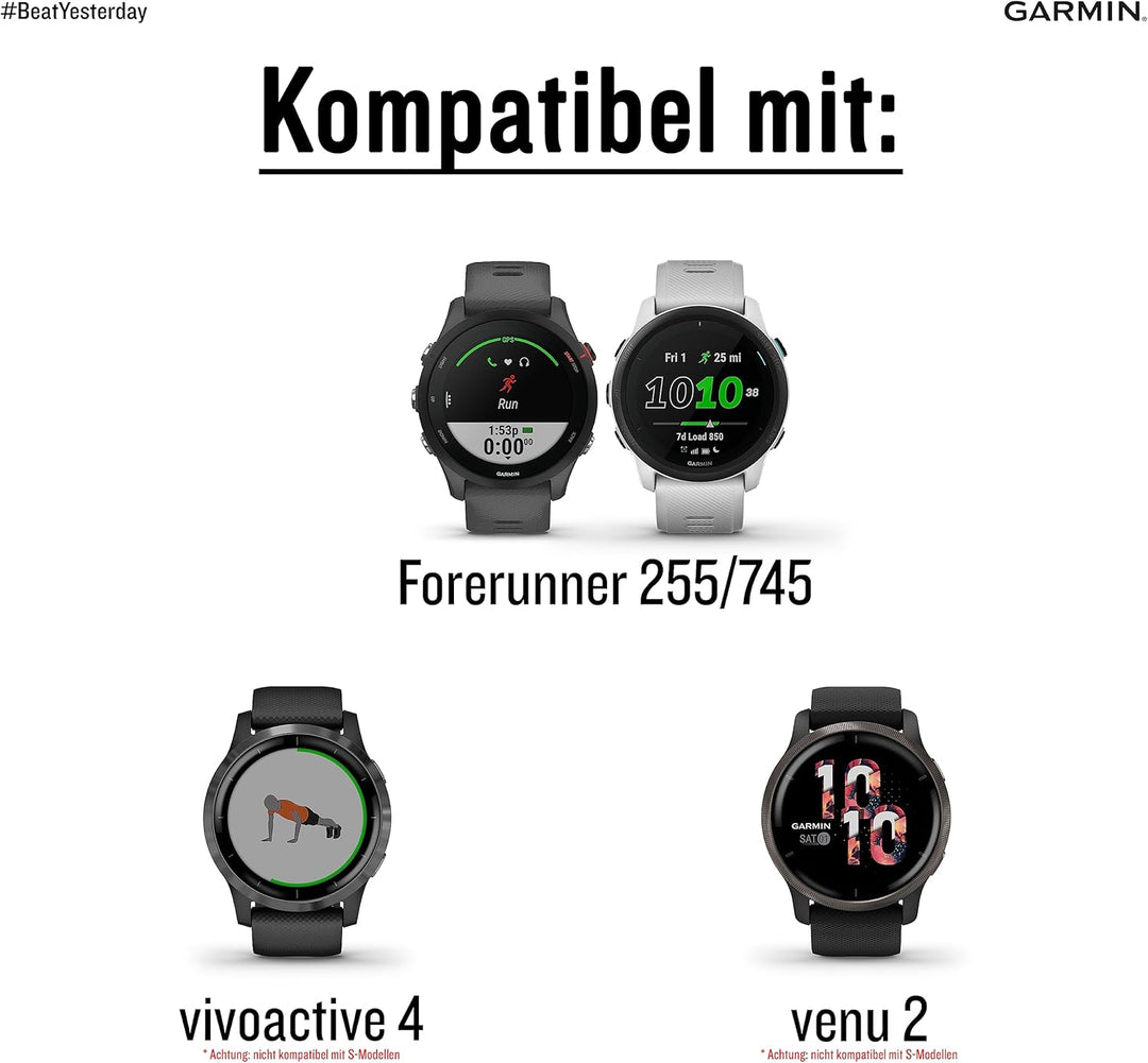 Garmin Schnellwechsel- Armband 22mm, passend für Forerunner 255/265, Venu 2/3, vivoactive 4, Legacy