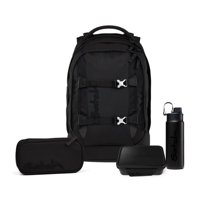 Satch Pack Skandi Edition Schulrucksack 4tlg. inkl. Lunchset (Nordic Black Skandi), Nordic Black Ska