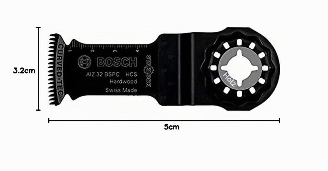 Bosch Accessories Bosch Professional 5x HCS Tauchsägeblatt AIZ 32 BSPC (für Hartholz, 50 x 32 mm, Zu