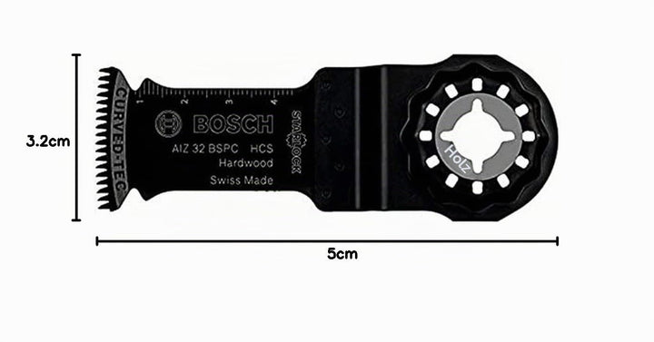 Bosch Accessories Bosch Professional 5x HCS Tauchsägeblatt AIZ 32 BSPC (für Hartholz, 50 x 32 mm, Zu