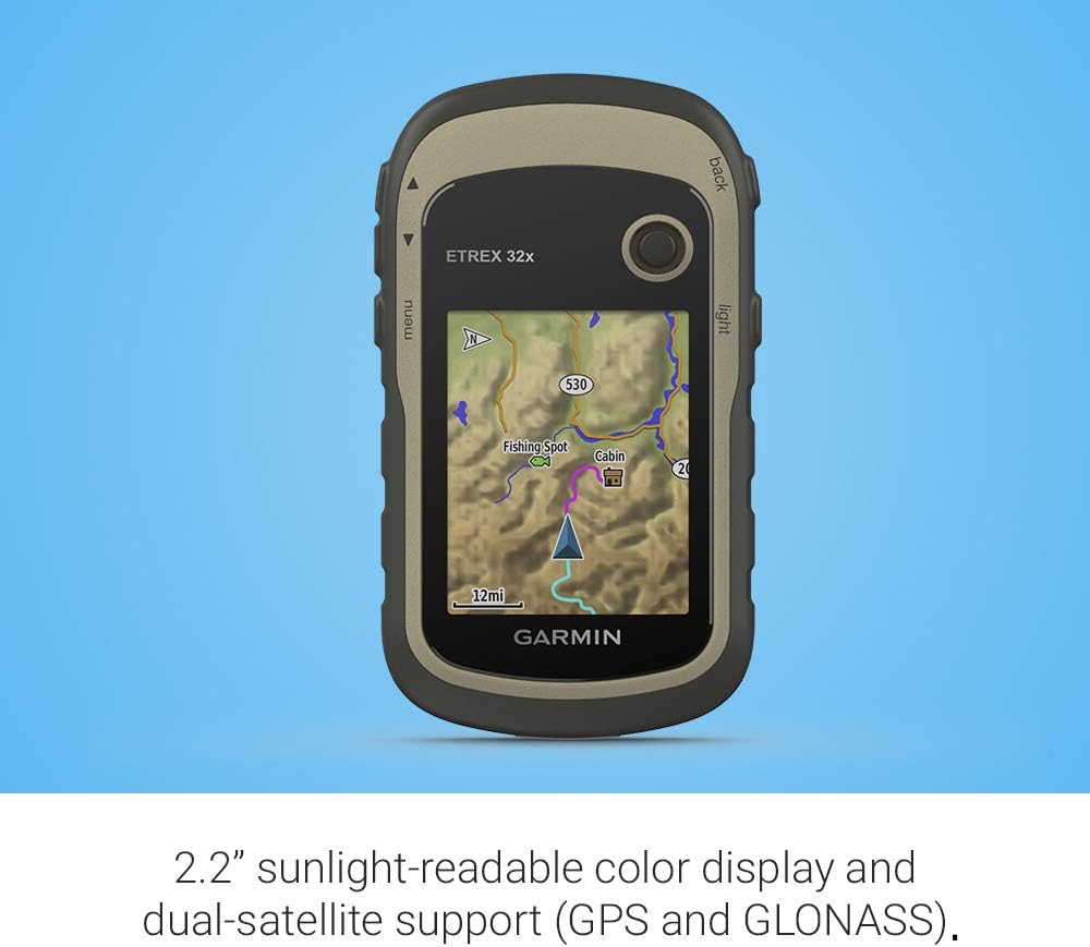 Garmin eTrex 32x-robustes, wasserdichtes GPS-Outdoor-Navi mit 2,2 (5,6 cm) Farbdisplay mit Tastenbed