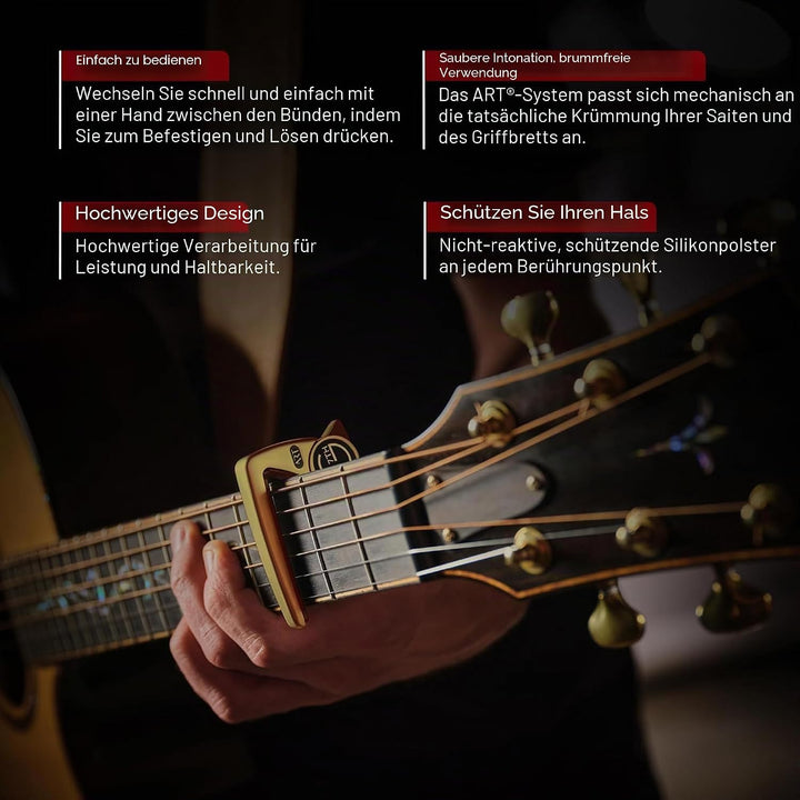 G7TH Performance 3 Kapodaster für Akustikgitarre, keltisches Gold