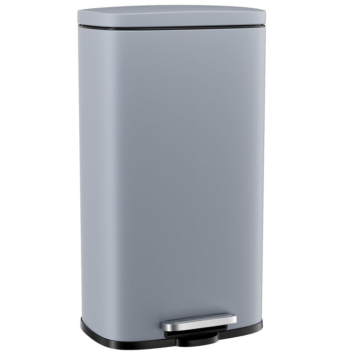 Clevich Mülleimer 30L aus Stahl, Abfalleimer, Tretmülleimer mit Soft-Close Deckel, Fusspeda, abnehmb