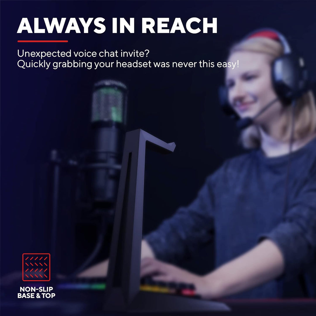 Trust Gaming GXT 260 Cendor Kopfhörer Ständer, Headset Halterung, Passend für Alle Headsets bis 24 c