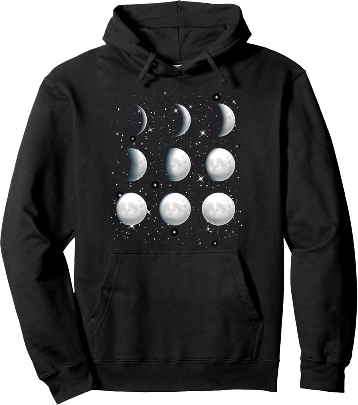 Galaxie Universum Weltall Mondphasen Astronomie Pullover Hoodie