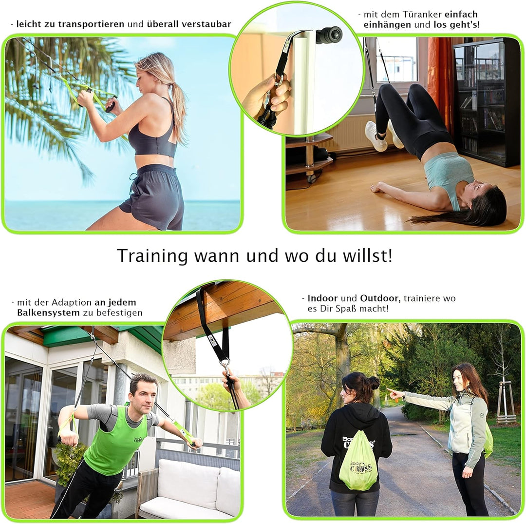 BodyCROSS Ultrastabile Profi Befestigungsschlaufe für Schlingentrainer | Rip Trainer | Sprint Traine