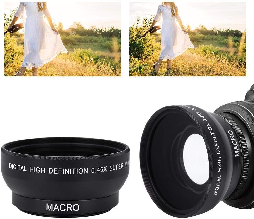 Kamera Objektiv - 0,45-faches Weitwinkel-Kamera Objektiv für 49mm Mount Kamera - wasserdichte/Kratzf