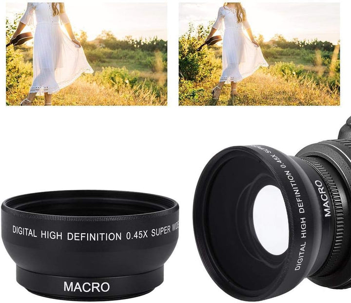 Kamera Objektiv - 0,45-faches Weitwinkel-Kamera Objektiv für 49mm Mount Kamera - wasserdichte/Kratzf
