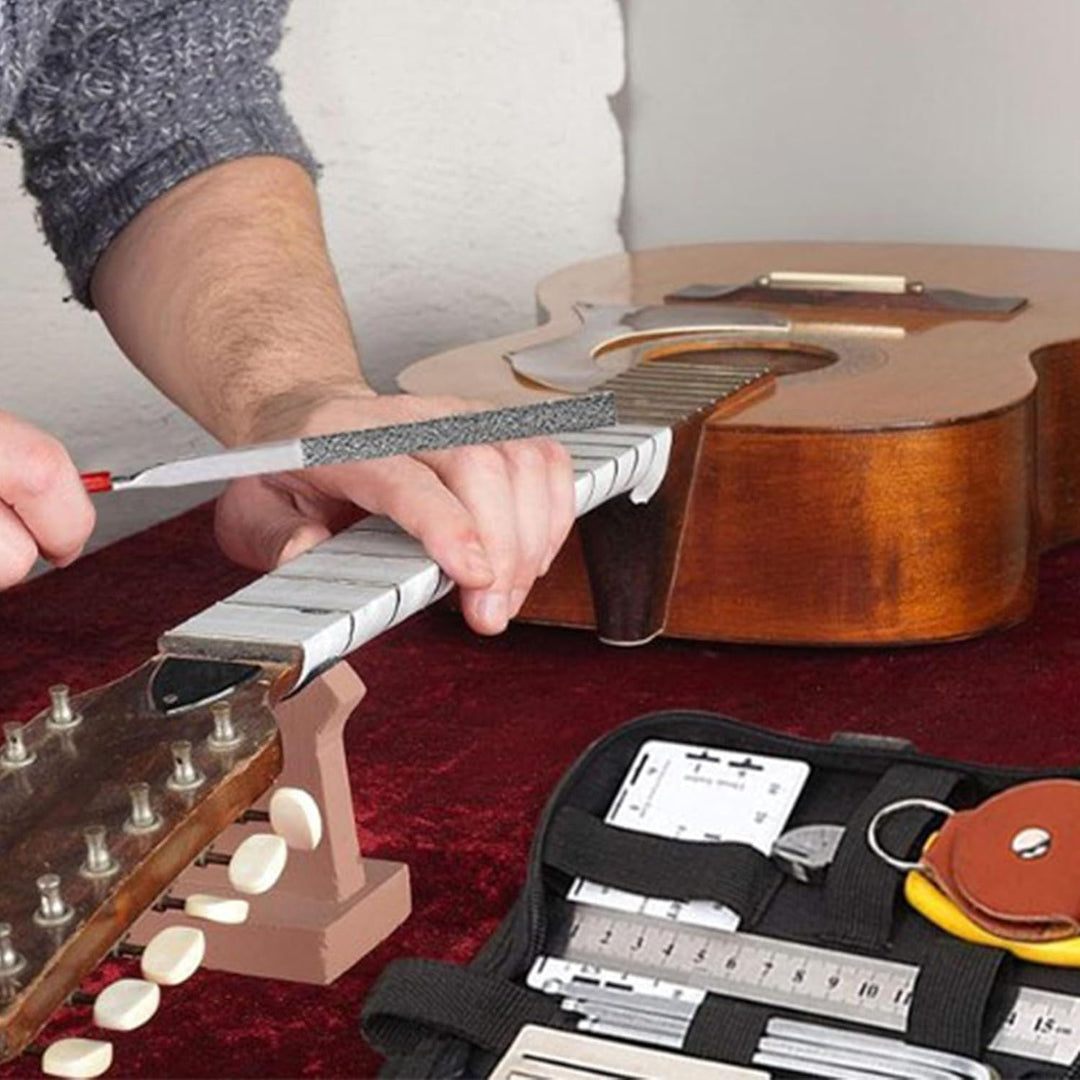 FGXY 28 Stück Gitarren Pflege Set, Gitarren Pflege Wartung Zubehör Set mit Tragbare Tasche Saiten Or
