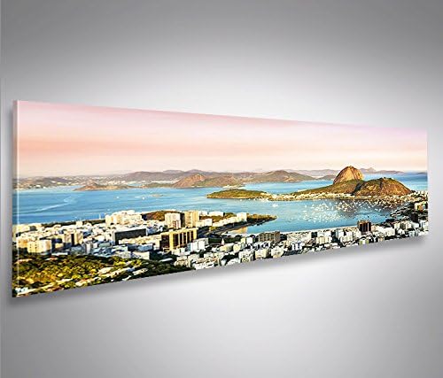 islandburner Bild Bilder auf Leinwand Rio de Janeiro Zuckerhut Panorama XXL Poster Leinwandbild Wand