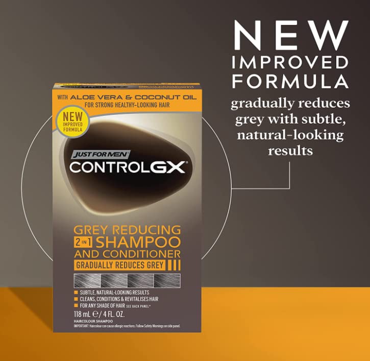 Just for men Control GX, Grey Reducing 2-in-1 Shampoo & Conditioner für graues Haar, neue verbessert