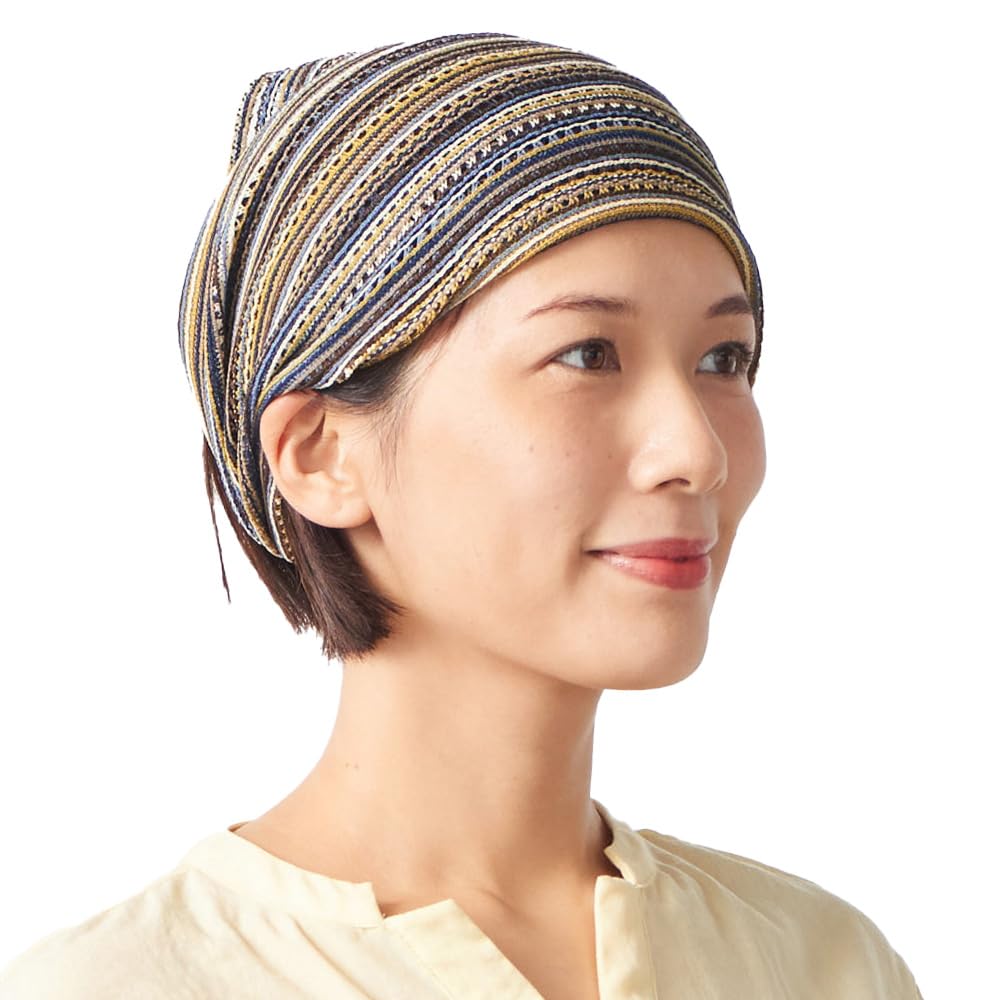 Breites Sommer-Stirnband für Damen & Herren, Leichtes Mesh Bandana, Häkel-Haarband Hipster Strick, A