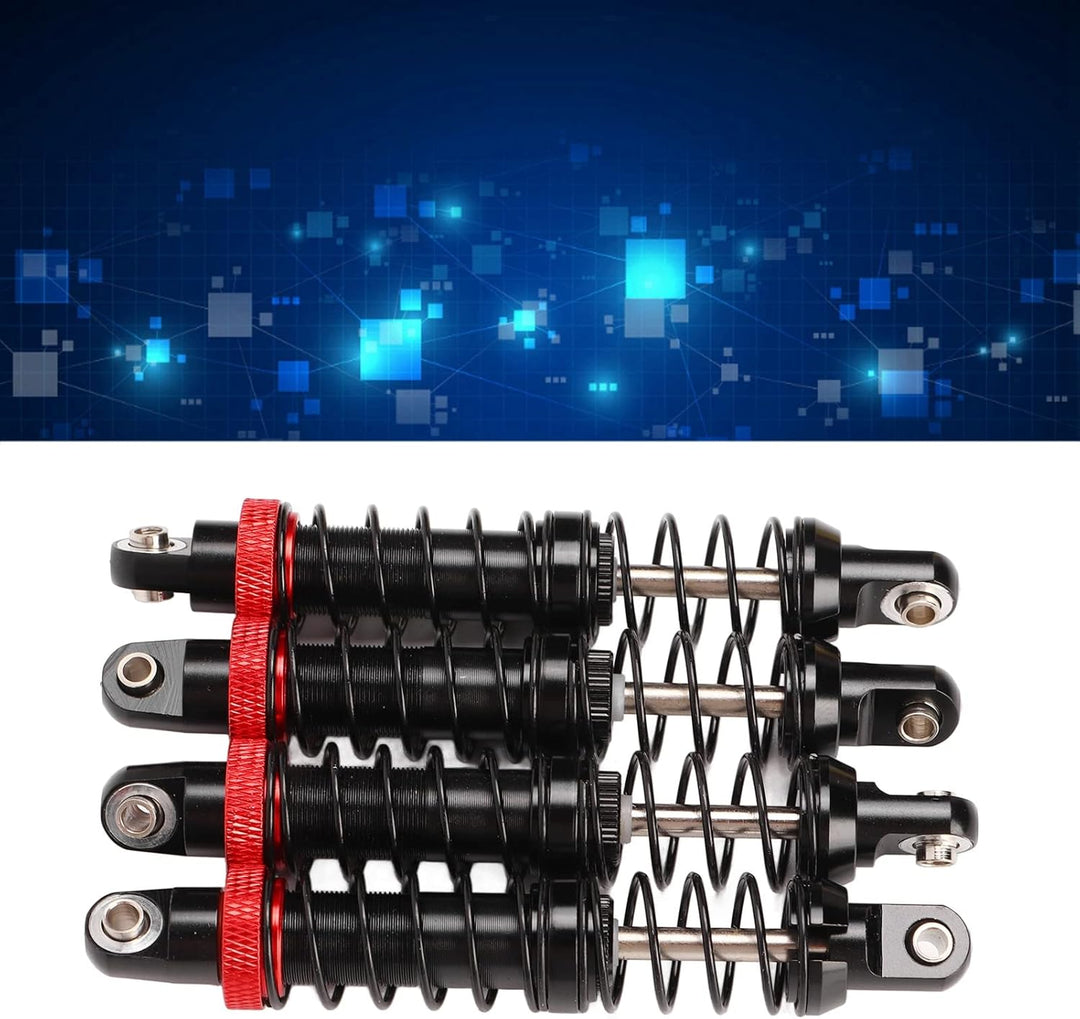 Zerodis RC-Öldämpfer, Doppelfeder, Zwei Abschnitte, Einstellbar, 4 Stück, RC-Stossdämpfer-Dämpfer RR