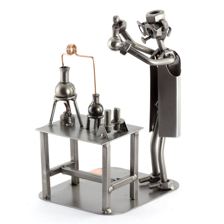 Steelman24 I Schraubenmännchen Chemiker I Made in Germany I Handarbeit I Geschenkidee I Stahlfigur I