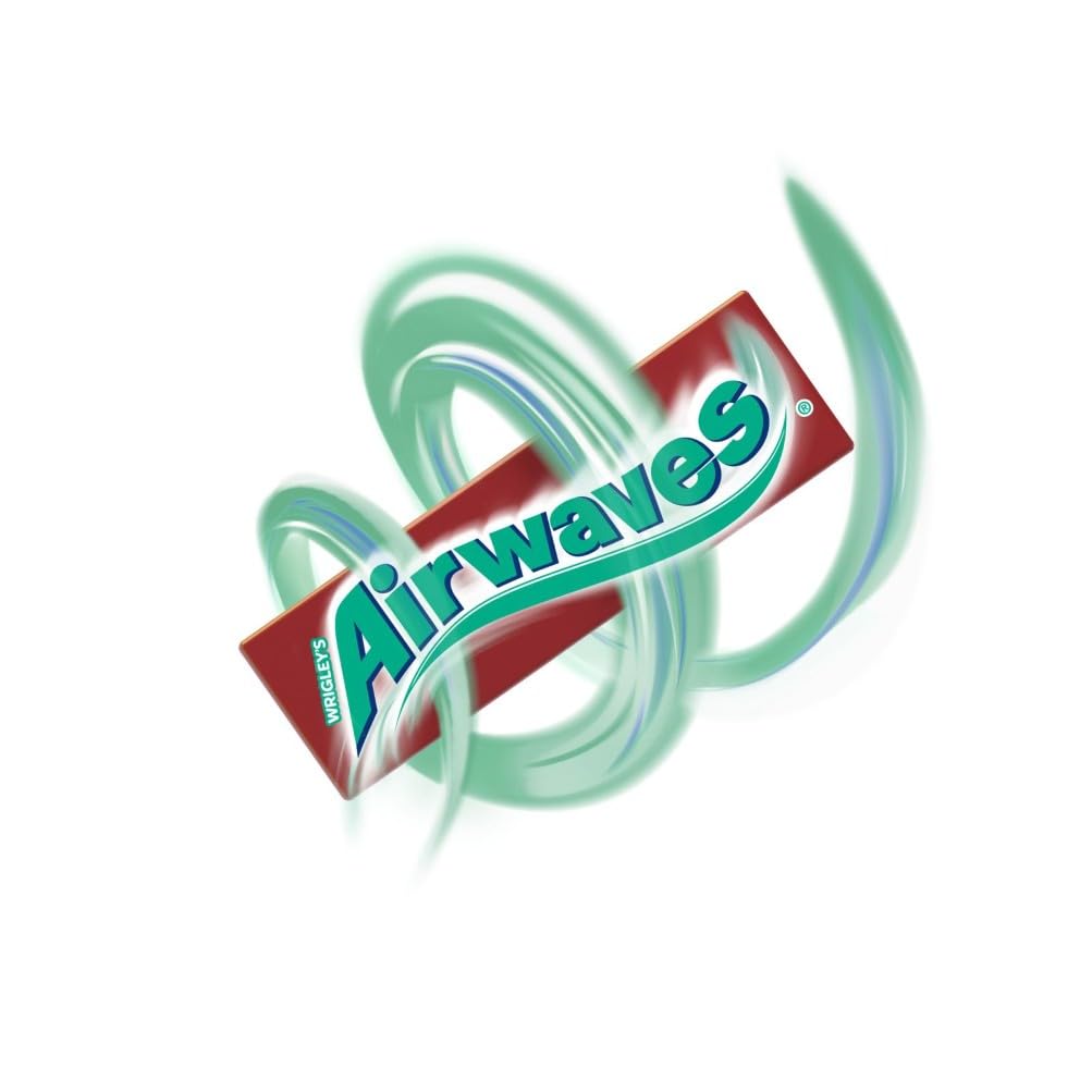Airwaves Cherry Menthol, rot, zuckerfreier Kaugummi, fruchtige Minzfrische, 30 Packungen x 12 Dragee