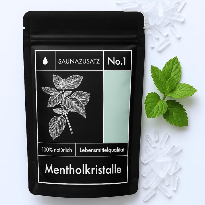 Mentholkristalle Sauna Zusatz No. 1 – Sauna Menthol Kristalle in Lebensmittelqualität – Sauna Salz z