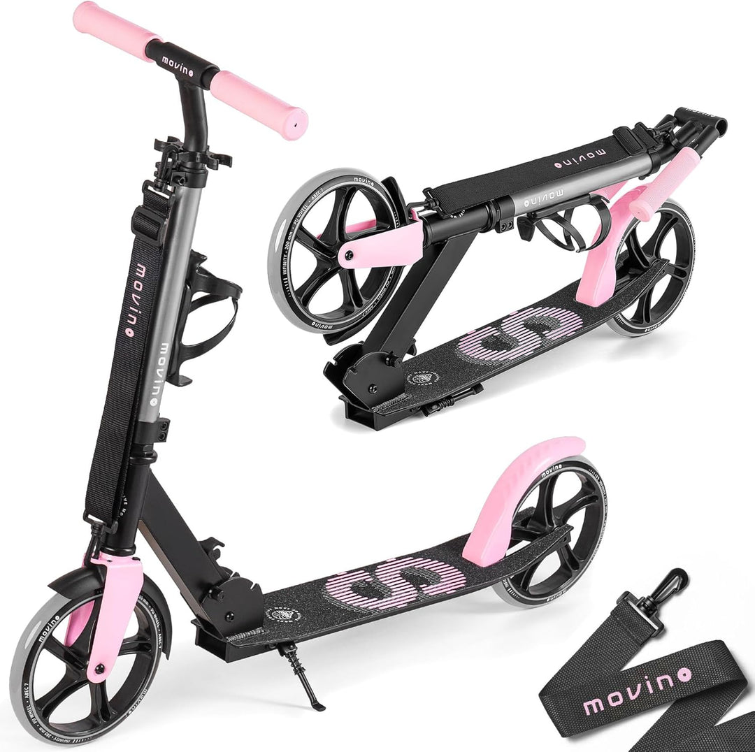 Movino Infinity Scooter | Klappbar und Höhenverstellbar | Flaschenhalter | Cityroller Cooles Räder-D