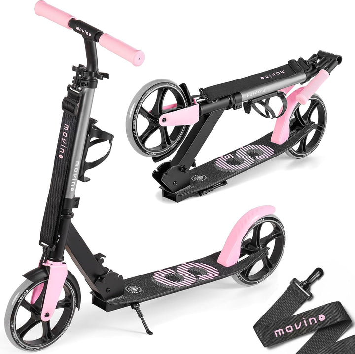 Movino Infinity Scooter | Klappbar und Höhenverstellbar | Flaschenhalter | Cityroller Cooles Räder-D