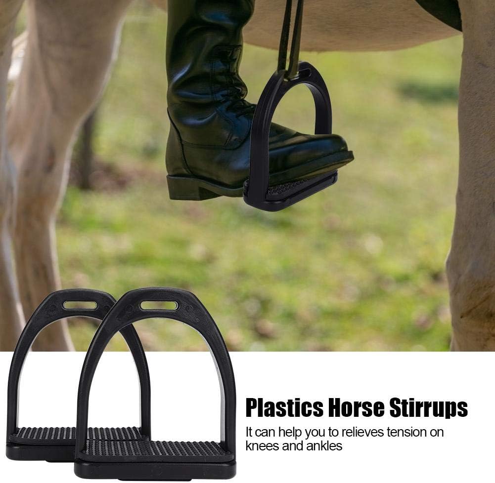 2Pcs Steigbügel für Sattel Sicherheits Steigbügel mit rutschfester Gummiauflage für den Pferdesport(