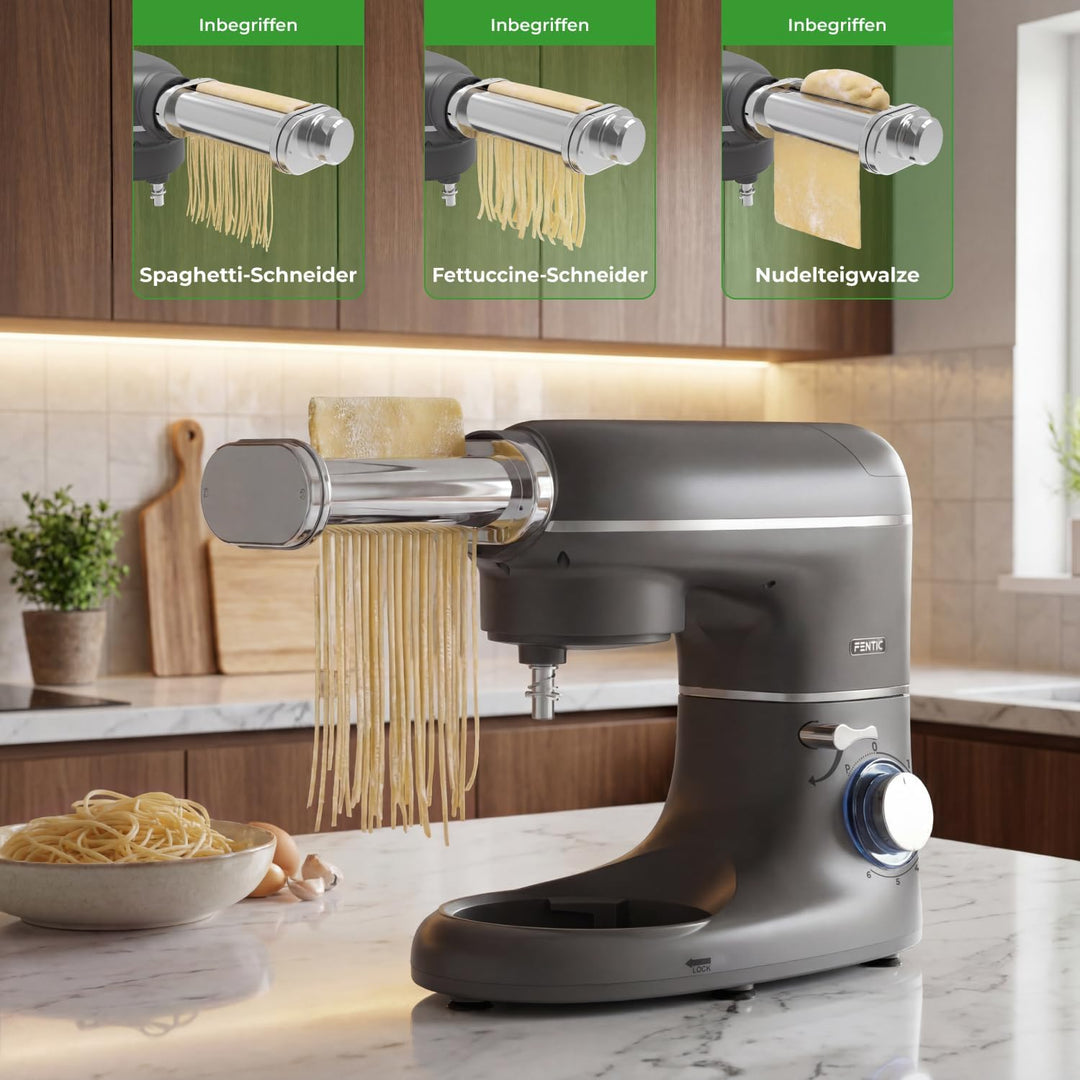 Fentic Set Pastaroller Spaghettischneider und Fettuccineschneider - Pasta Maker passend für Fentic S