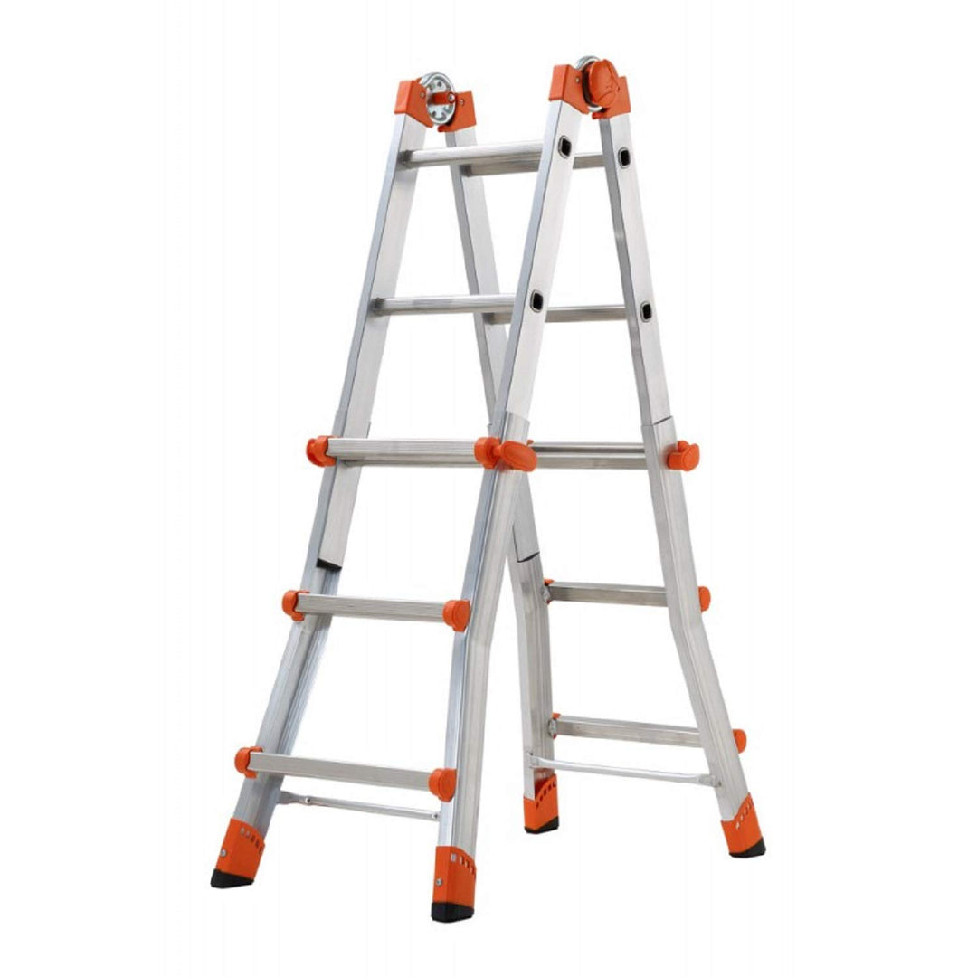 GIERRE AL010 - Escalera telescópica multifunción de aluminio PEPPina EN131 (3+3 peldaños) 3 + 3, 3 +