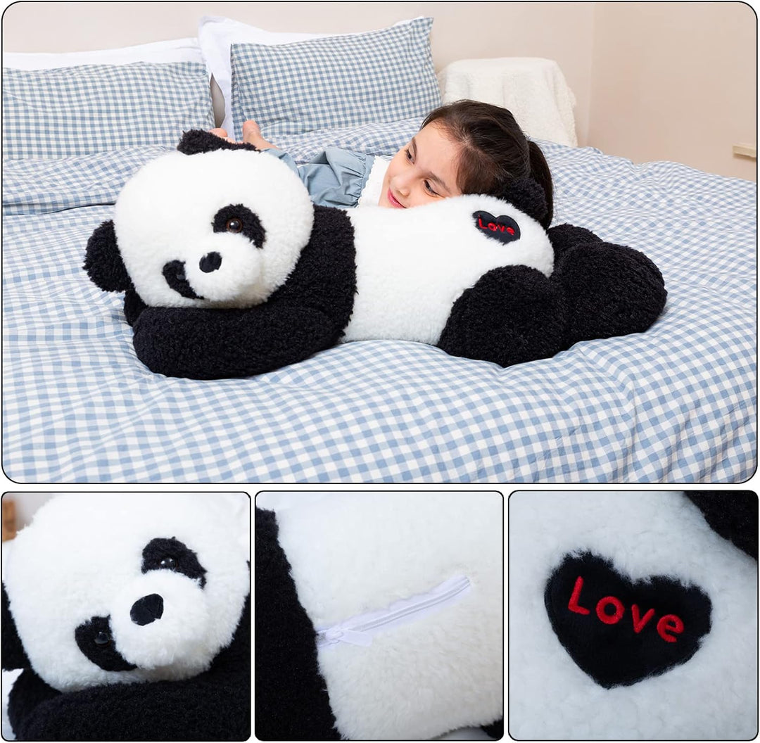 Aiuidun Grosser Panda Kuscheltier Teddybär Plüschtier Stofftier Nettes Grosser Panda Weiches Umarmun