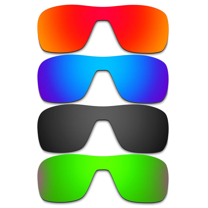 HKUCO Mens Replacement Lenses For Oakley Turbine Rotor Sunglasses Red/Blue/Black/Emerald Green, Red/