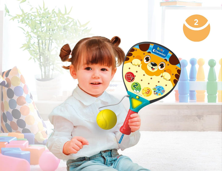 Clementoni interaktives Spielzeug Baby Padelracket mit Licht und Sound