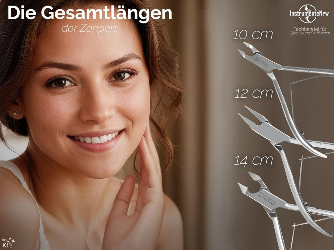 Pediküre Set mit Nagelzangen und Fusspflegeinstrumente