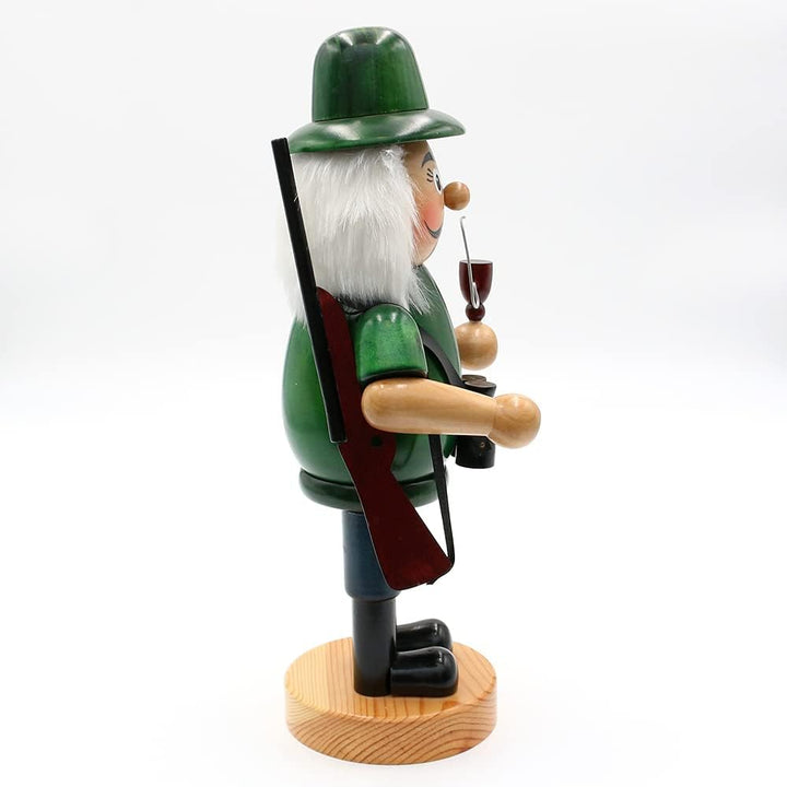 Dekohelden24 Lustiges Räuchermännchen als Jäger, ca. 24 cm, Holz, Jäger