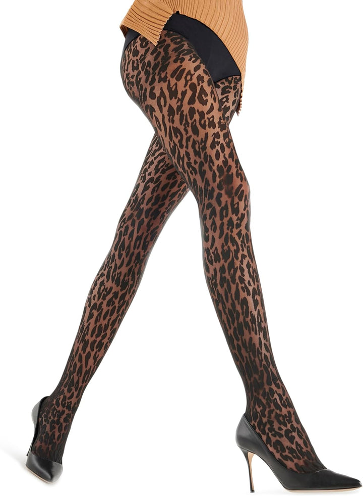 Wolford Damen Gemusterte Strumpfhose Josey Tights,20 DEN XS black/black, XS black/black