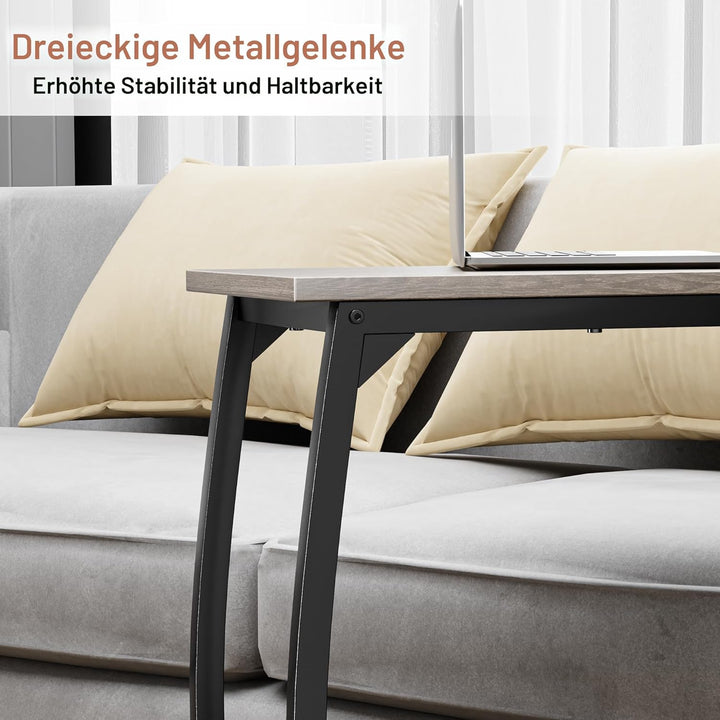 C-förmiger Beistelltisch 2er-Set, Beistelltisch für Couch, Gebogene Stützbeine, TV-Tablett, Tisch fü