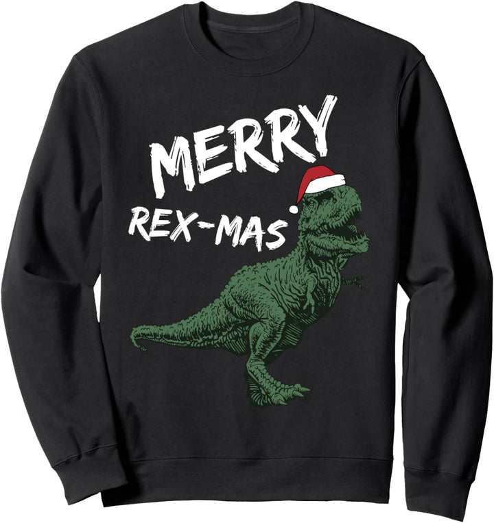 Merry Rex-Mas Dinosaur Christmas Sweatshirt