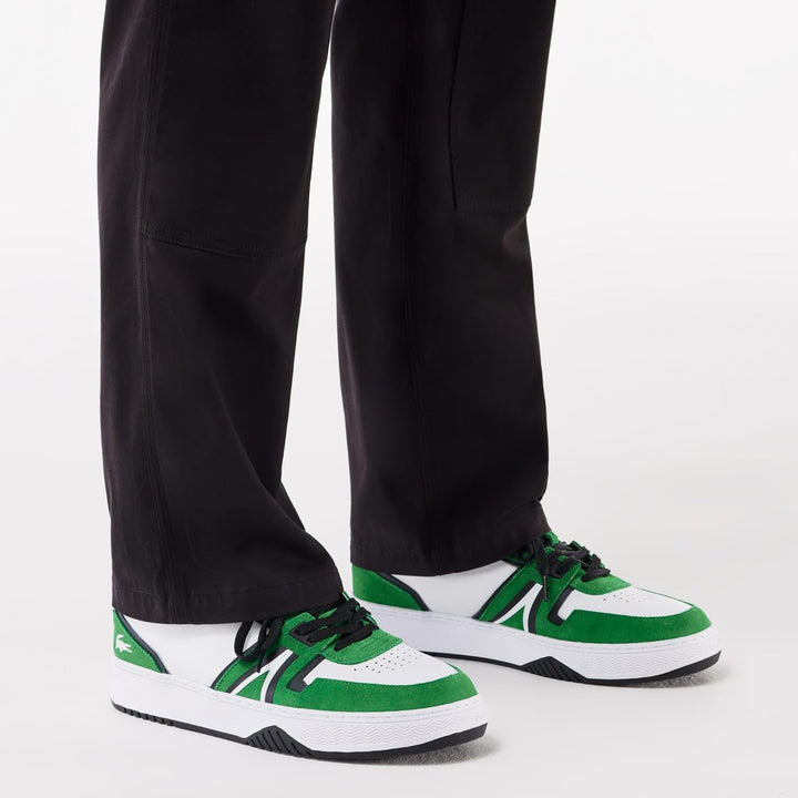 Lacoste Herren Low-Top Sneaker L001 123 7 SMA, Männer Halbschuhe 42 EU Wht Grn, 42 EU Wht Grn