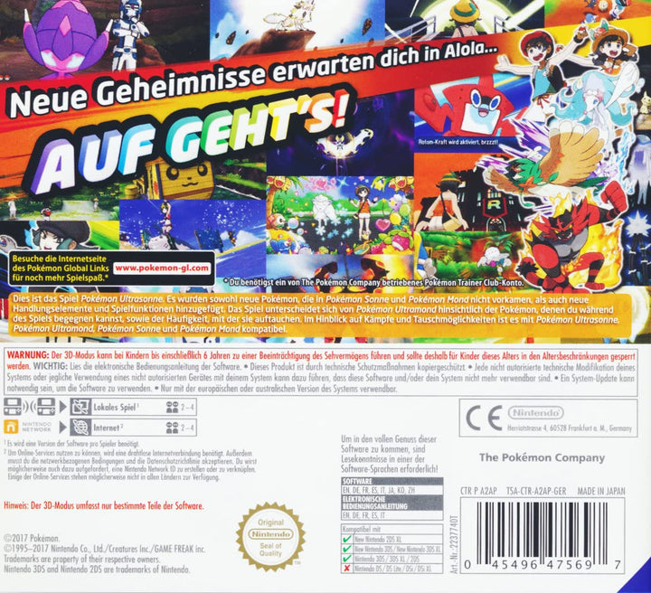 Pokémon Ultrasonne - [Nintendo 3DS] Nintendo 3DS Ultrasonne - Standard Disk, Nintendo 3DS Ultrasonne