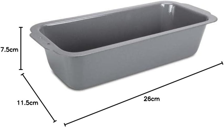 Städter we love baking silberne Brot-Back-Kastenform 16x11,5 cm - Höhe 7cm - aus Metall emailliert -