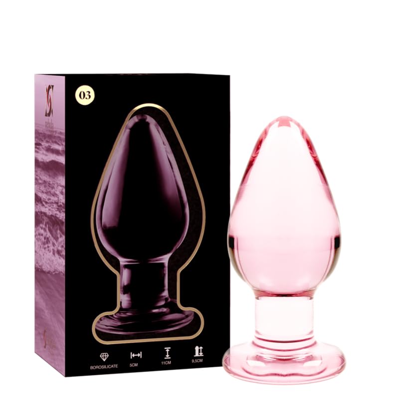 Model 3 ANAL Plug Borosilicate Glass 11 X 5 cm PINK