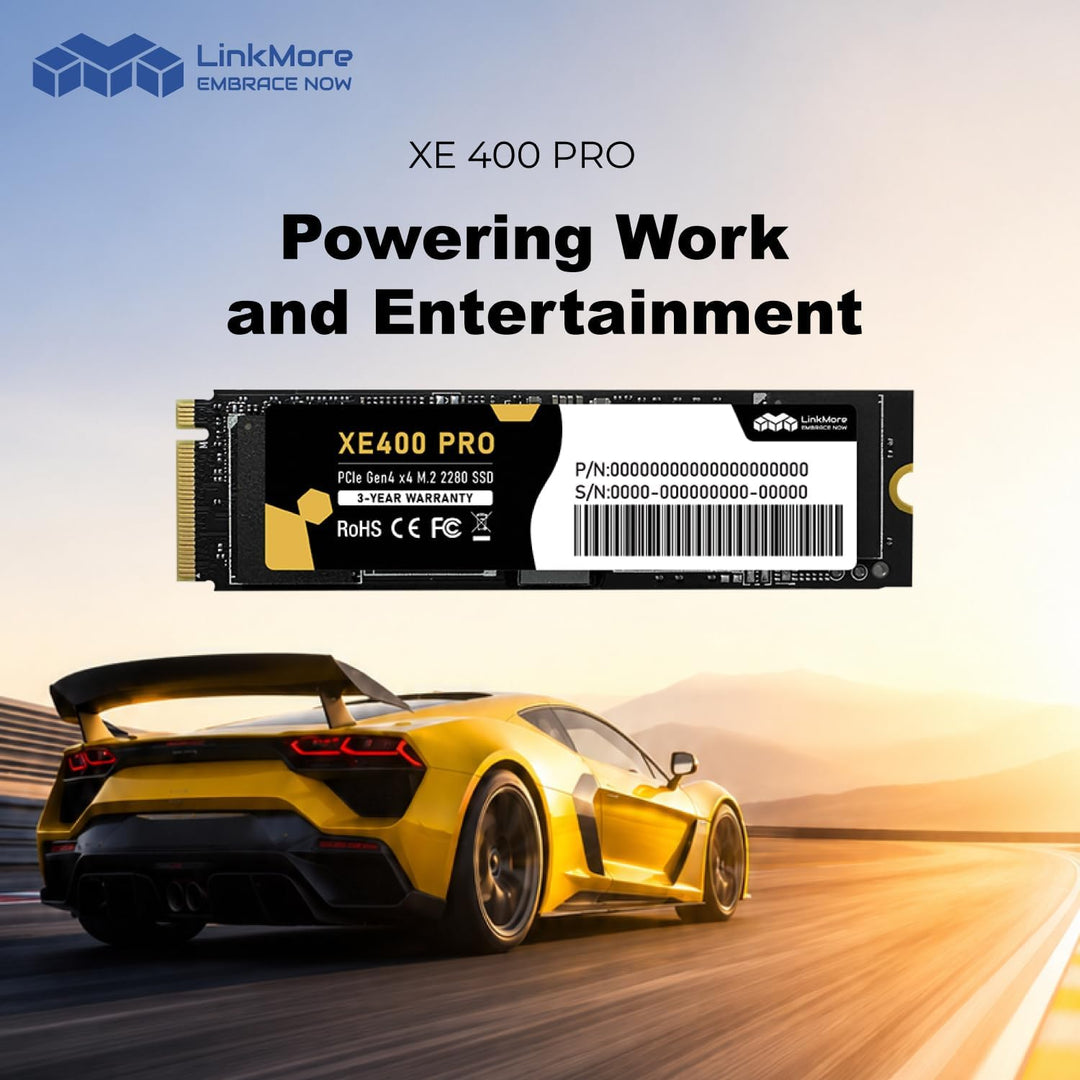 LinkMore XE400 Pro 256GB NVMe SSD M.2 2280, PCIe Gen4 x4 (PCIe 4.0) interne SSD, bis zu 3600 MB/s Le