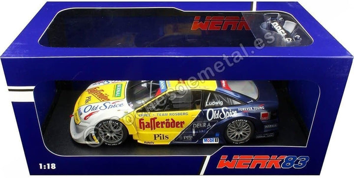 WERK 83 W1802003 Miniaturauto aus der Kollektion, Gelb/Weiss/Blau