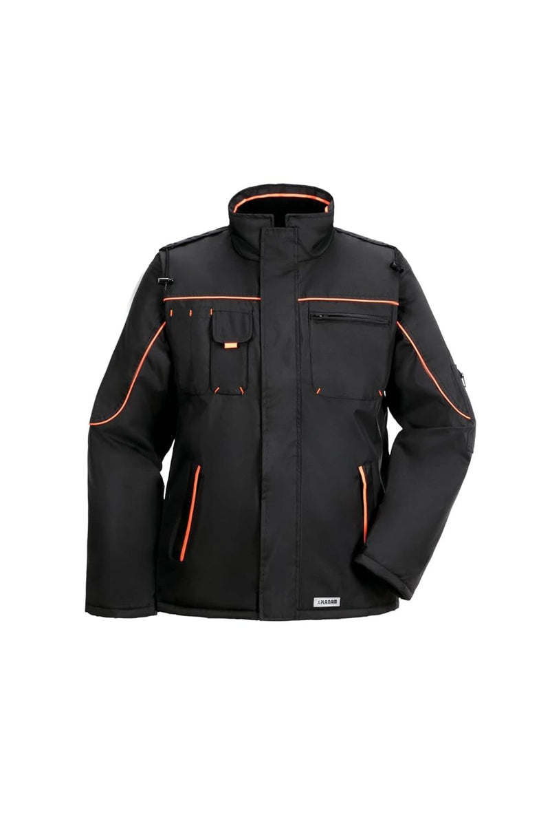 Planam Outdoor Winter Herren Piper Jacke schwarz orange Modell 3535 Grösse S schwarz/orange S, schwa