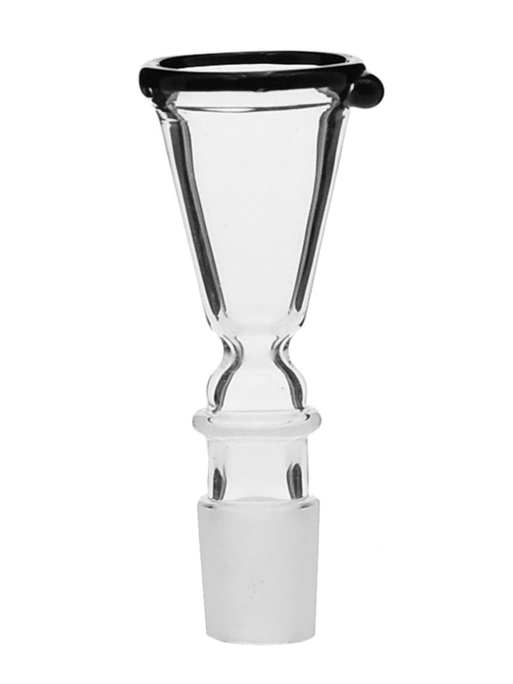 Glaskopf mit schwarzem Rand, für Bongs mit 18,8mm Schliff, trichterförmig - Head&Nature Bong-Kollekt