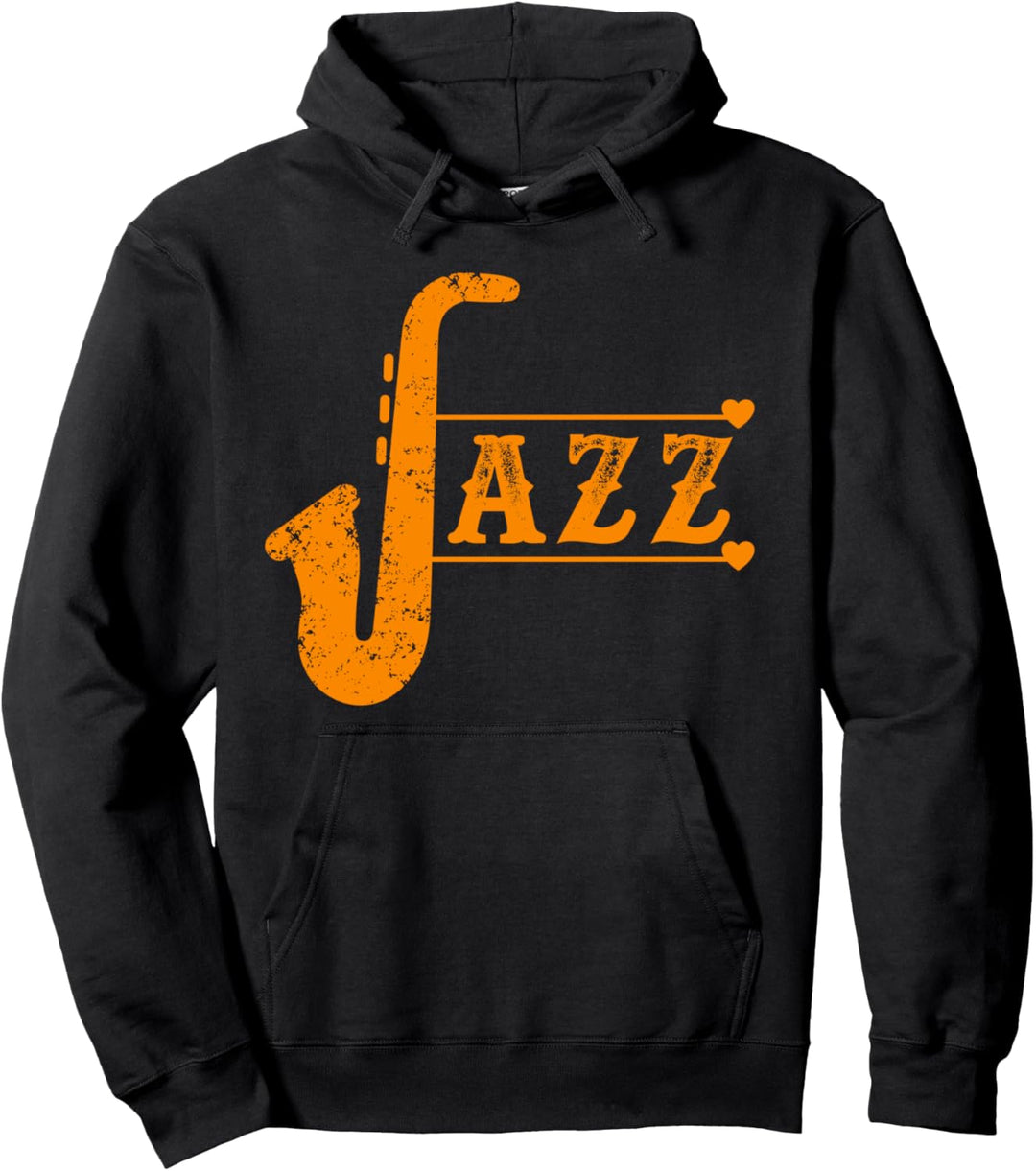 Jazz Saxofon Musikinstrument Saxophonist Saxophon Musiker Pullover Hoodie