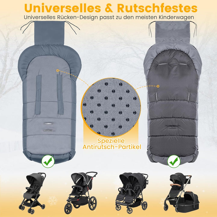 Orzbow Fusssack für Kinderwagen Buggy,Baby Fusssack Schlafsack,Babyfusssack für Babyschale,Winterfus