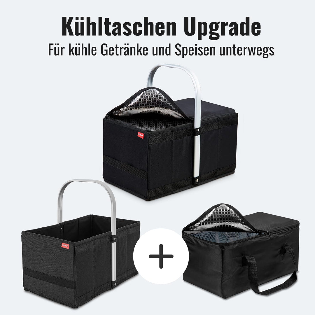 achilles Handle-Box cool, Einkaufskorb mit Kühleinsatz, Faltkorb mit Aluminium Griff, Kühlkorb, 40 c